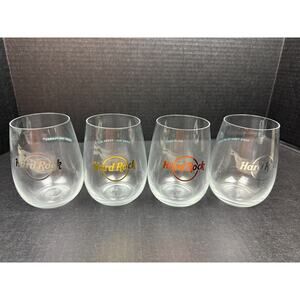 Hard Rock Ltd Edition Stemless Wine Glass Set of 4 2017 Living Our Motto